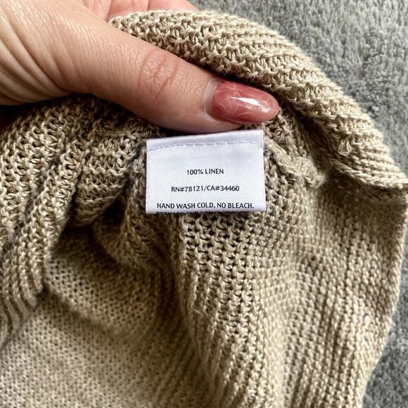 Eileen Fisher Knit Linen Sweater Top Women's XL Boho Cottagecore - Picture 10 of 10